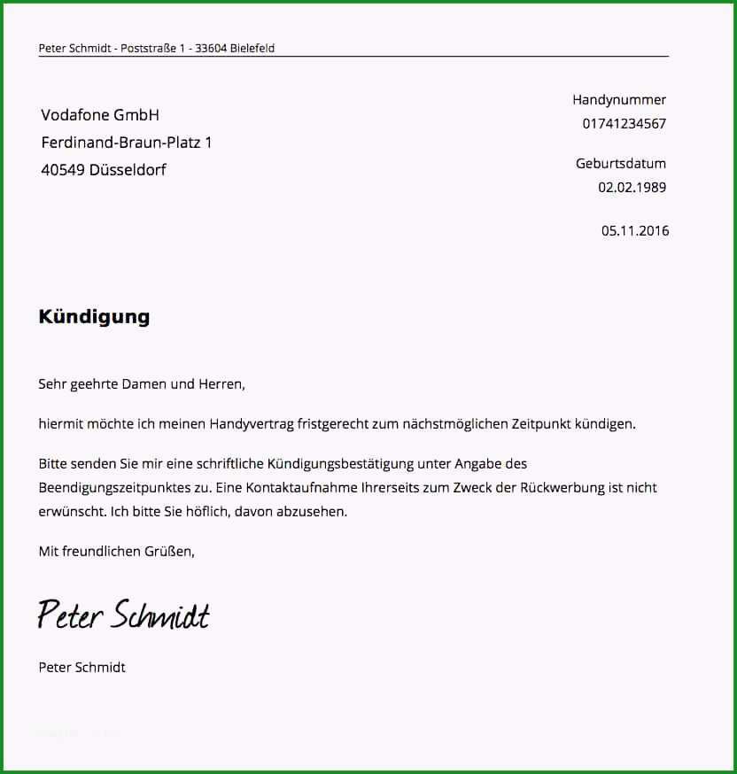 kundigung internet vorlage pdf