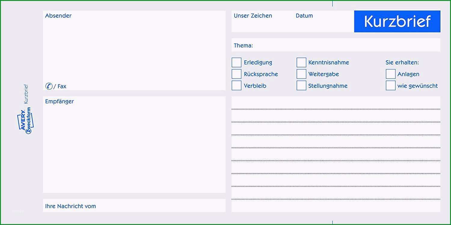 kurzbrief muster
