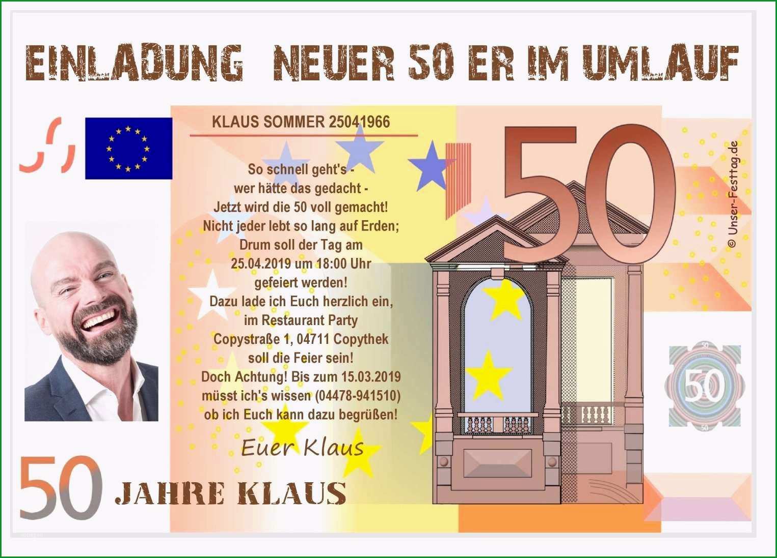 Außergewöhnlich Lustige Einladungen 50 Geburtstag Vorlagen - Kostenlos Vorlagen