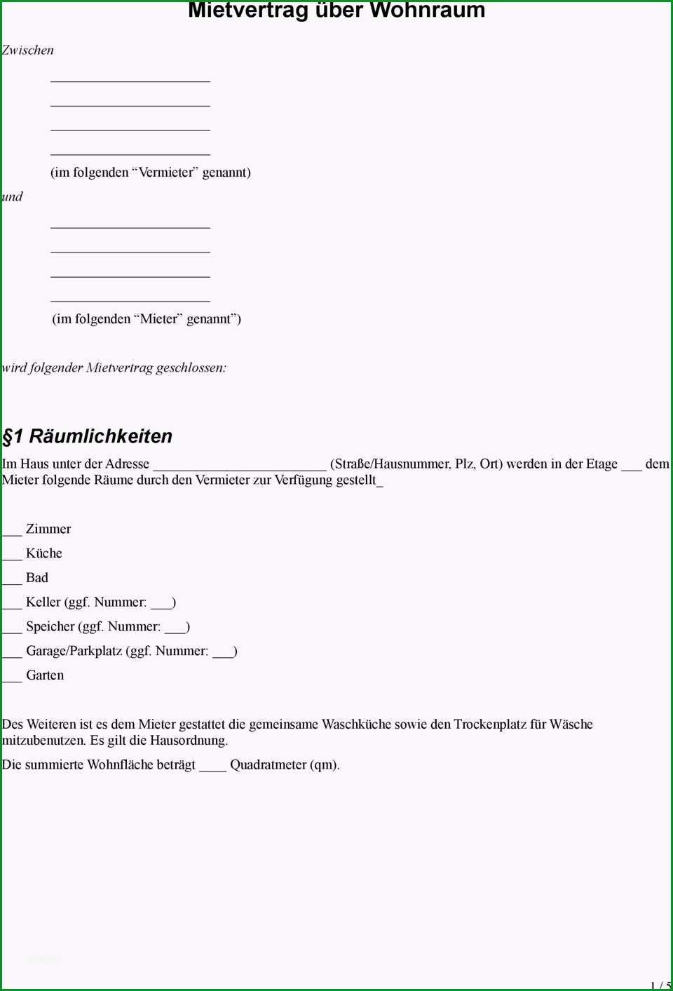 mietvertrag küche vorlage