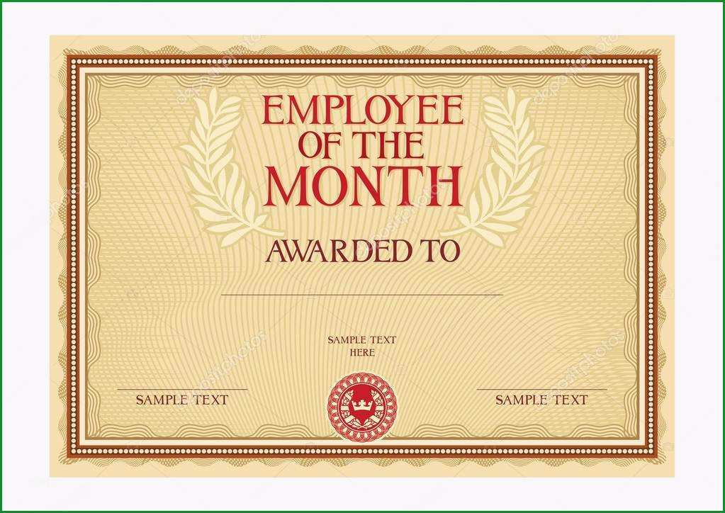 stock illustration employee of the month certificate