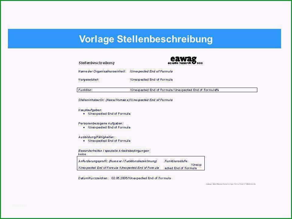 Vorlage Stellenbeschreibung: 23 Methoden Für 2019 1