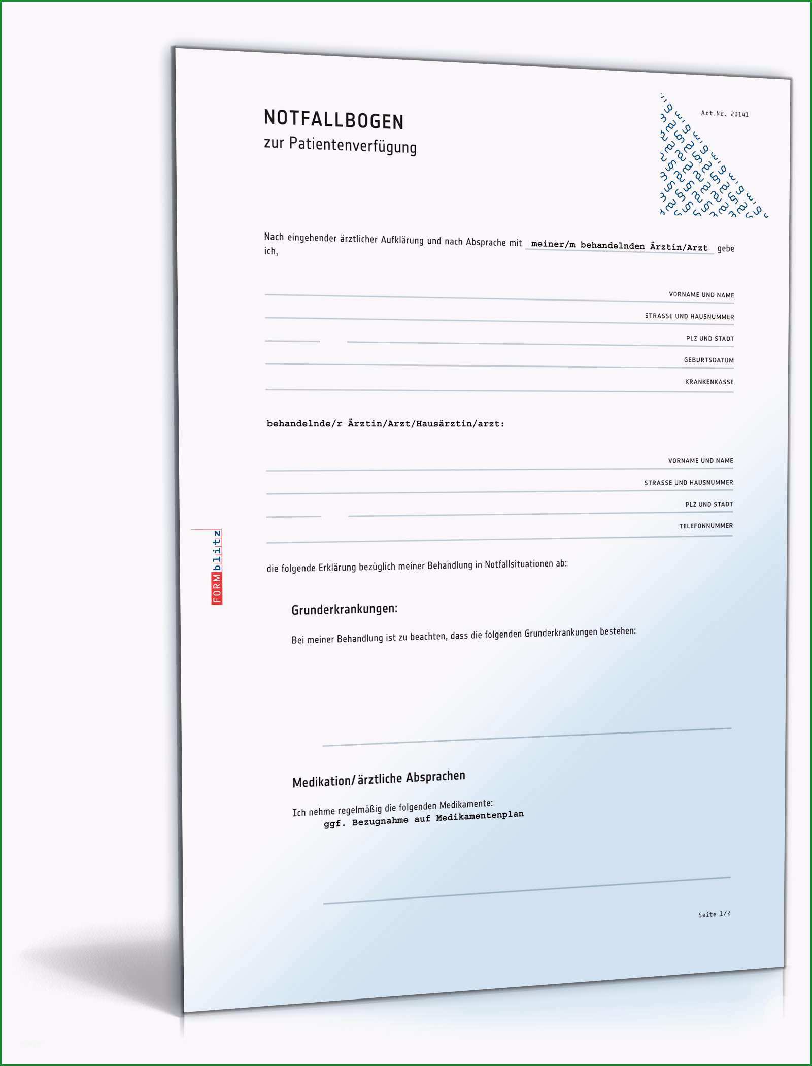 notfallbogen patientenverfuegung