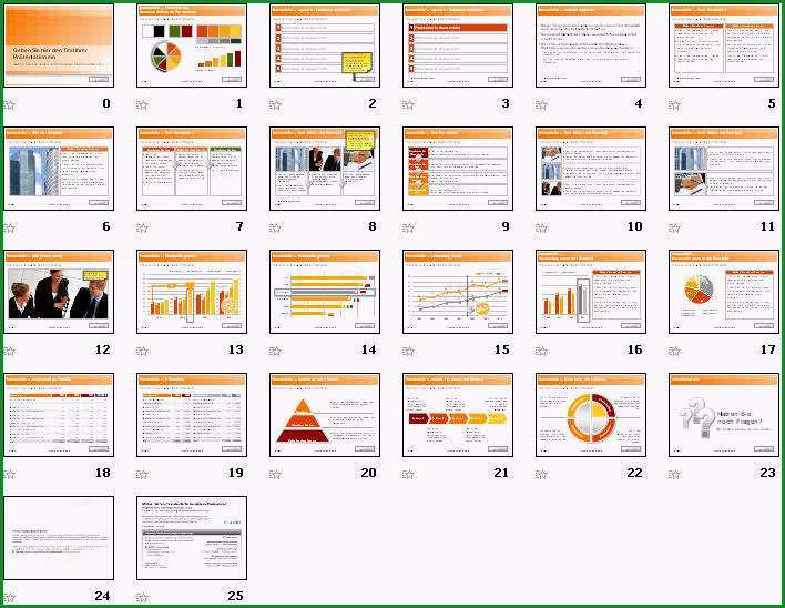 powerpoint vorlage raster orange