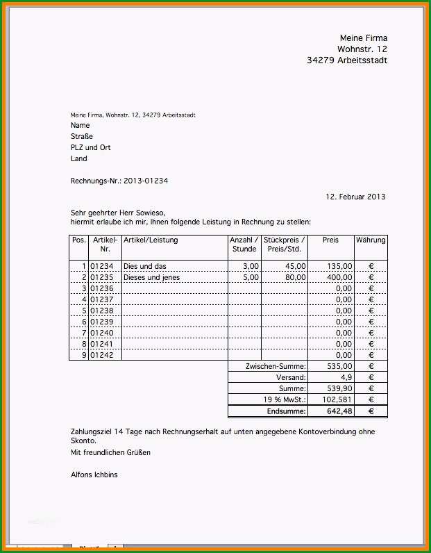 provisionsabrechnung vorlage best of 6 rechnungsvorlage freiberufler analysis templated