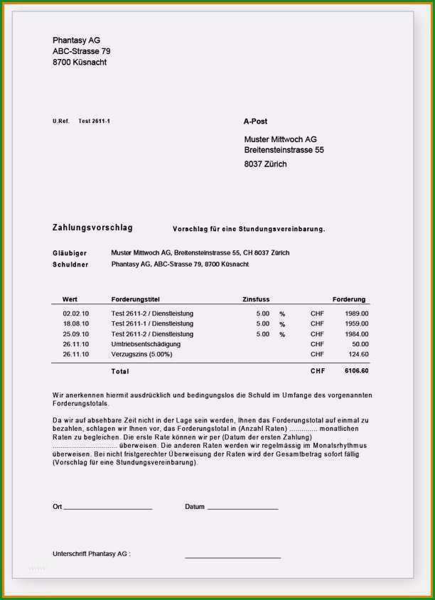 ratenzahlungsvereinbarung vorlage genial 6 ratenzahlung muster