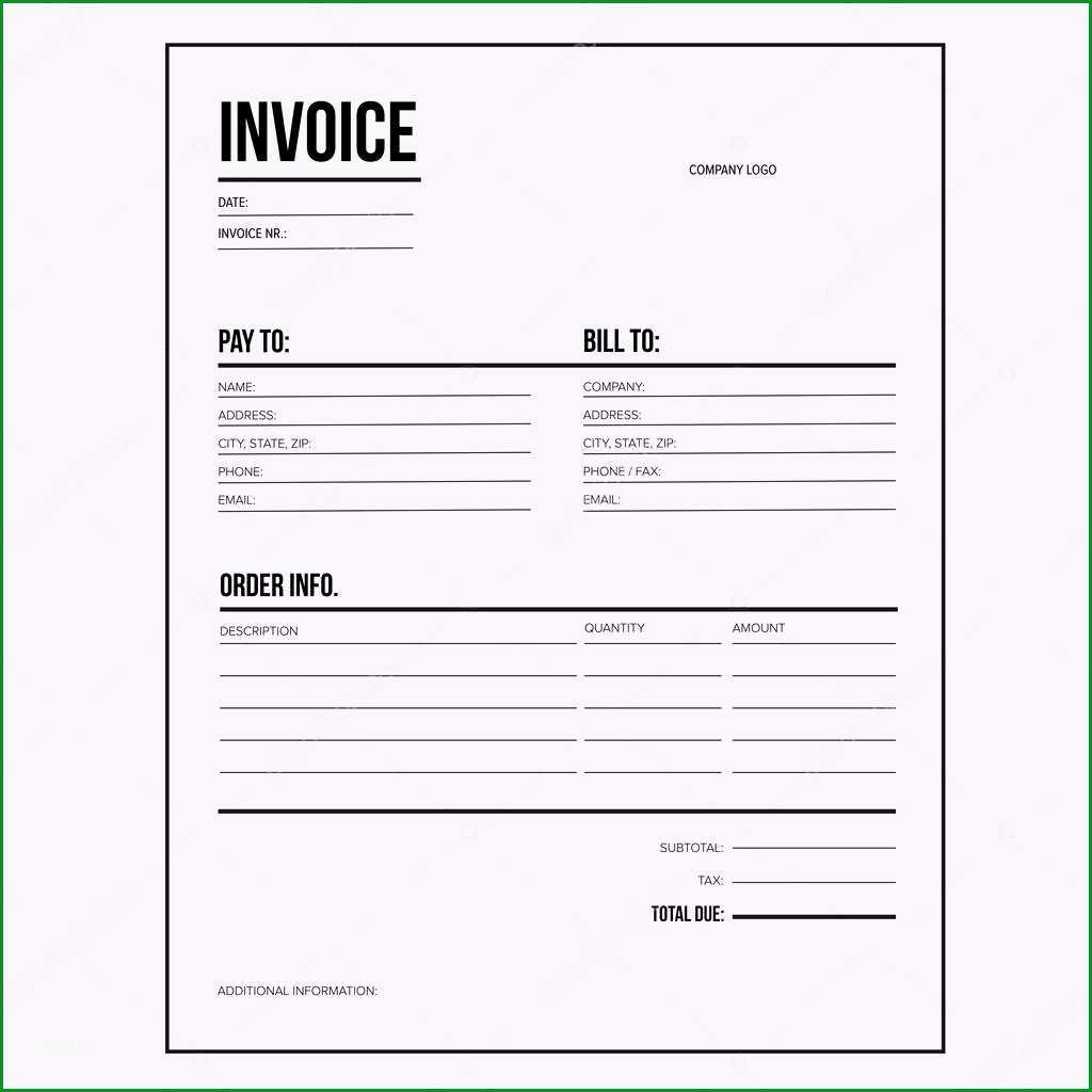 stock illustration invoice business template letter usa