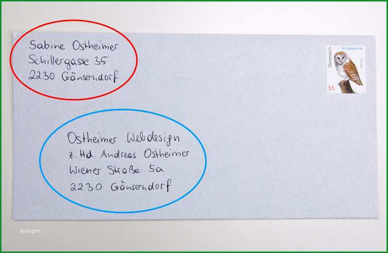 richtig adressieren beschriften oesterreichische post haushalt