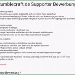 Außergewöhnlich Rumblecraft Supporter Bewerbung