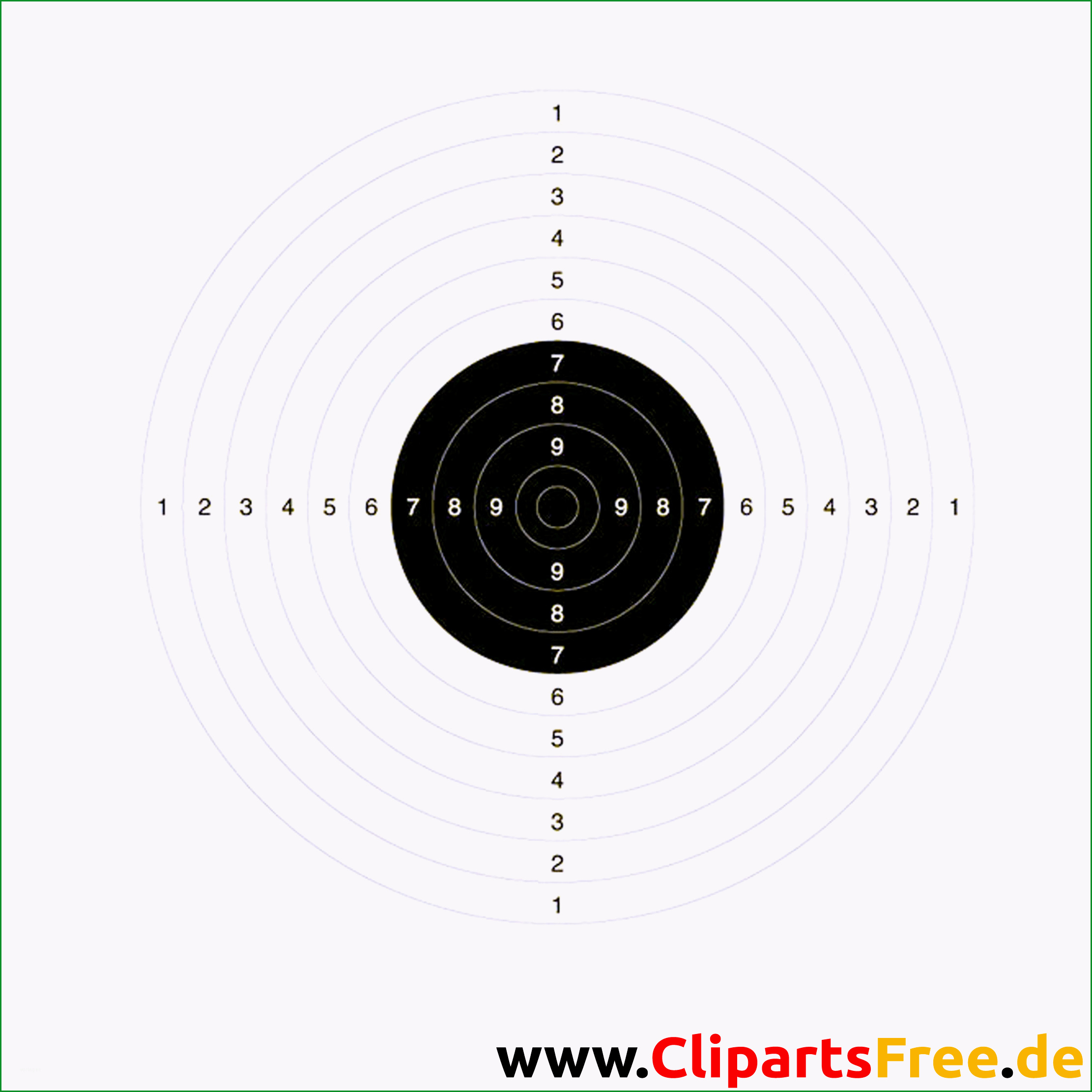 schießscheibe zielscheibe vorlage zum drucken