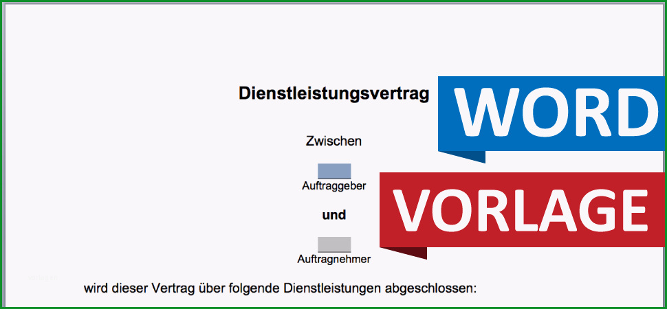 vorlage nstleistungsvertrag word