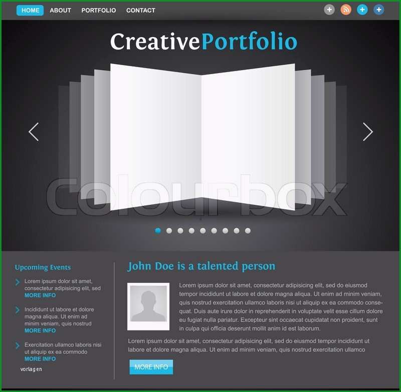 web design portfolio vorlage vektor