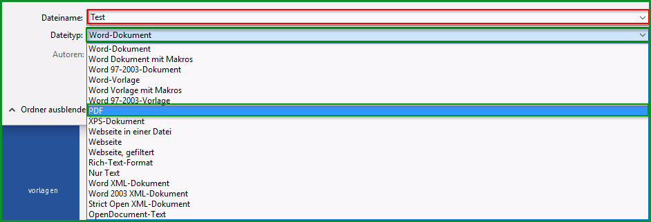 word datei in pdf umwandeln