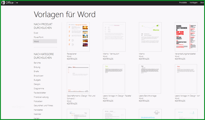word vorlagen kostenlos