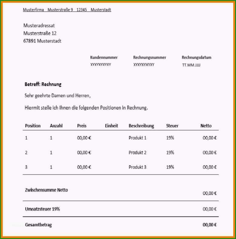 Ausgezeichnet 12 Privatrechnung Vorlage Word