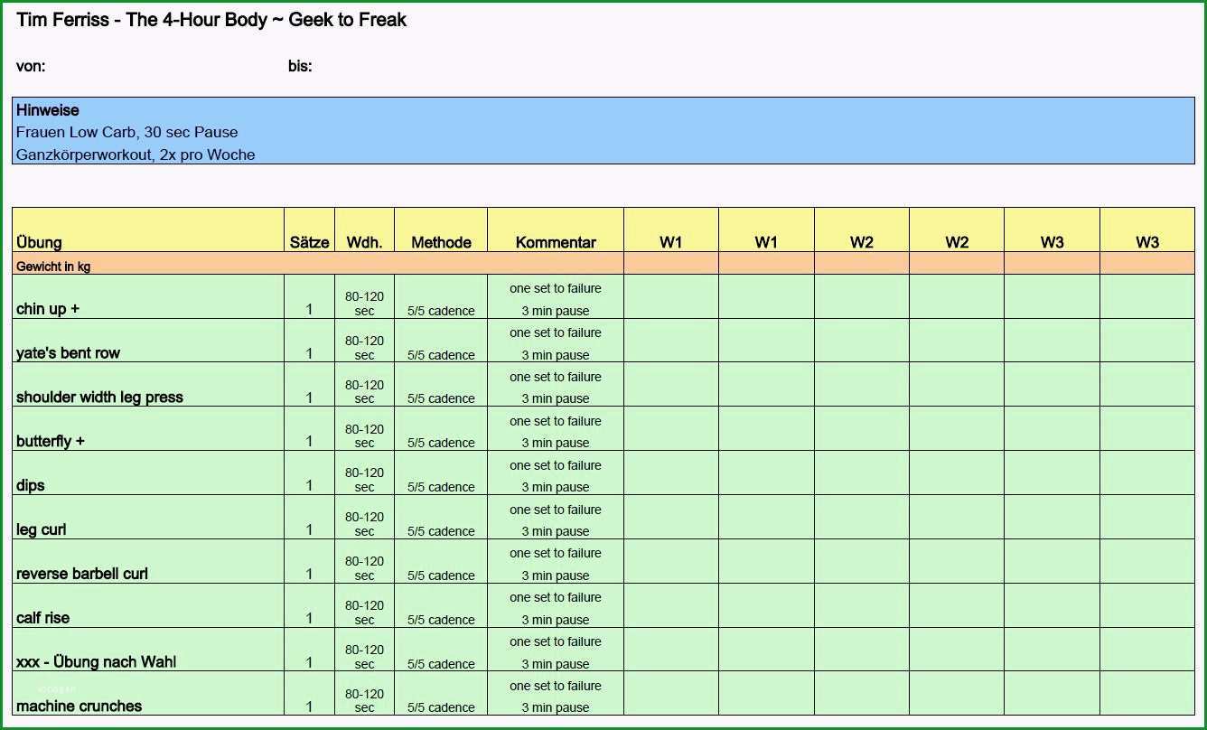 18 trainingsplan vorlage excel