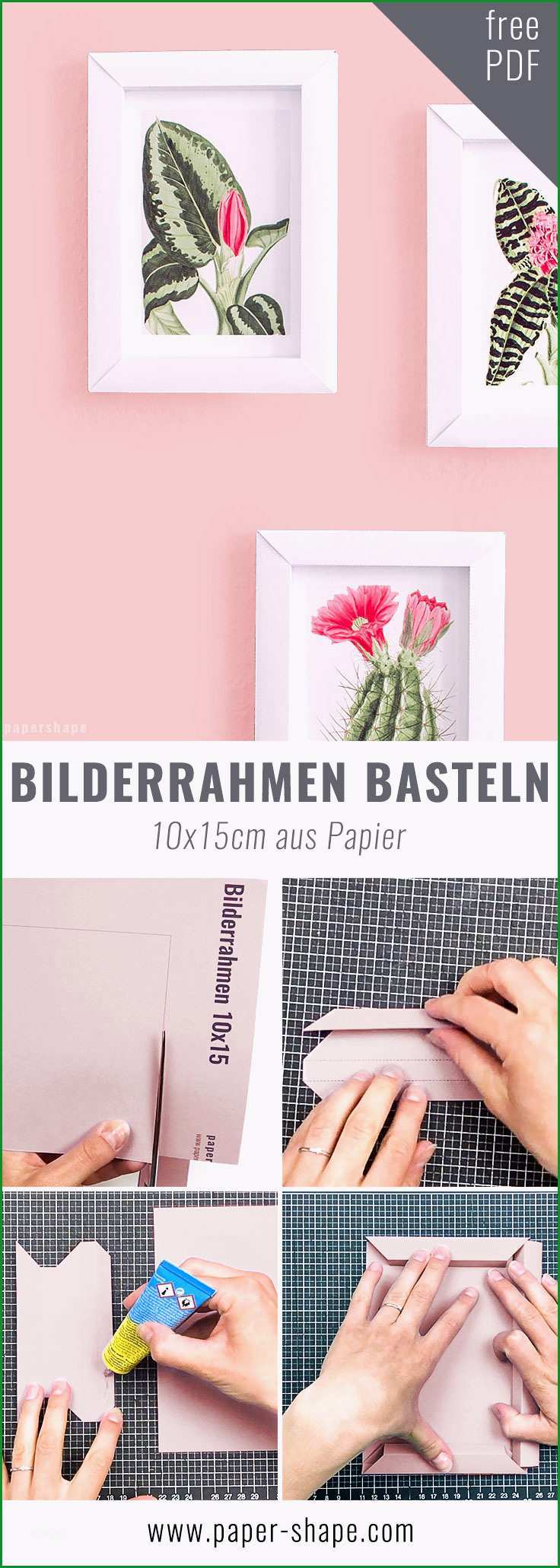 basteln mit papier bilderrahmen