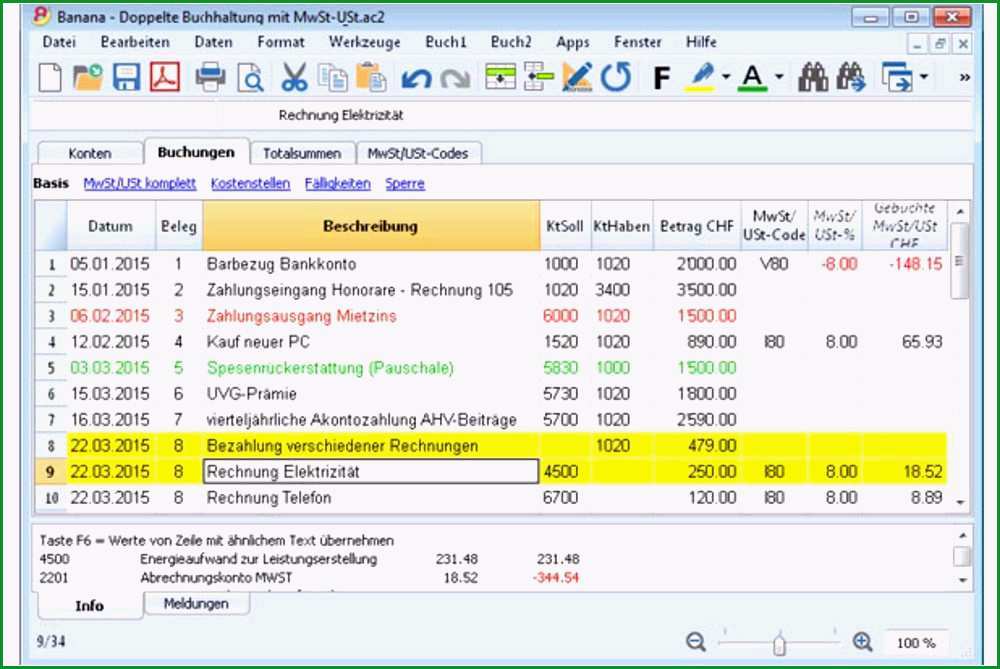 doppelte buchhaltung excel vorlage kostenlos