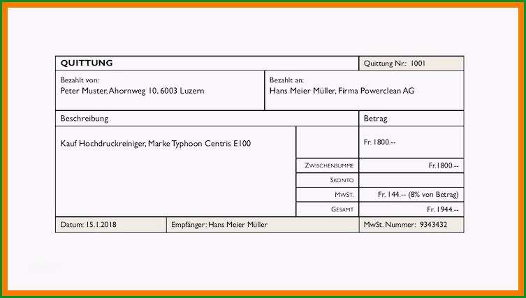 7 quittung kleinunternehmer vorlage