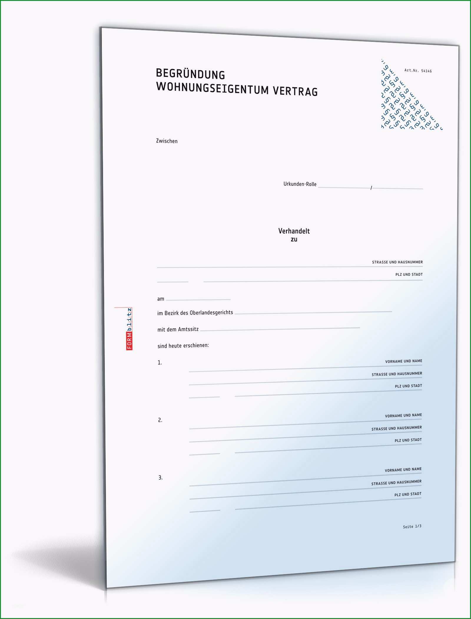 begruendung von wohnungseigentum durch vertrag