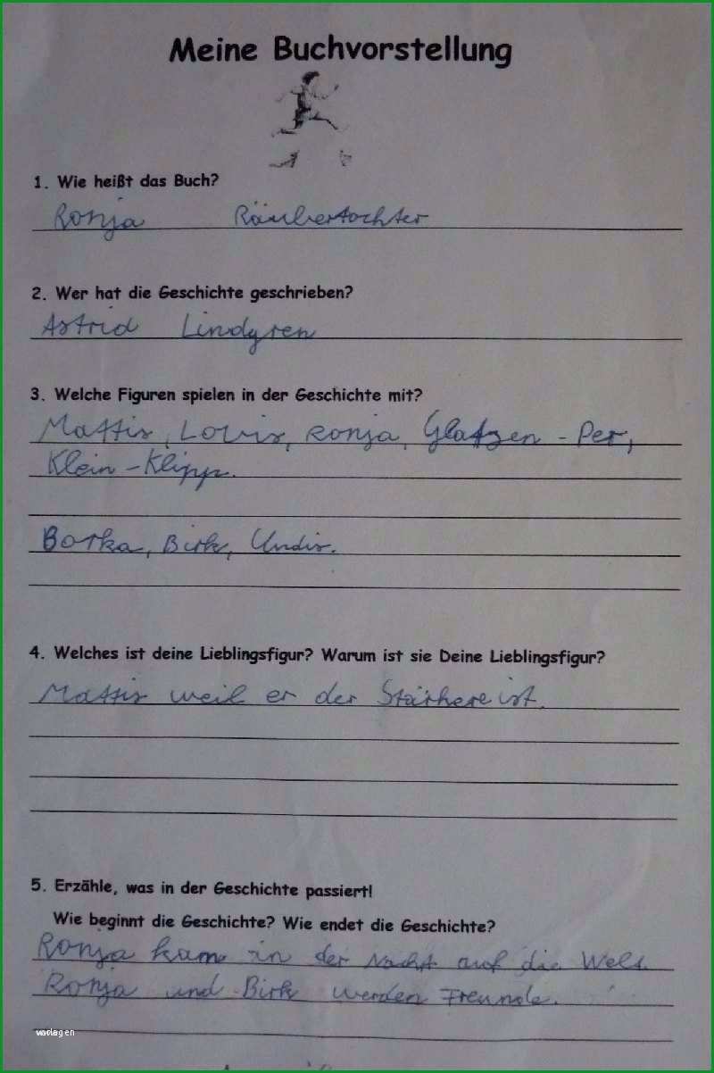 buchvorstellung 3 klasse vorlage einzigartig klasse 4c ronja raubertochter mira lobe schule