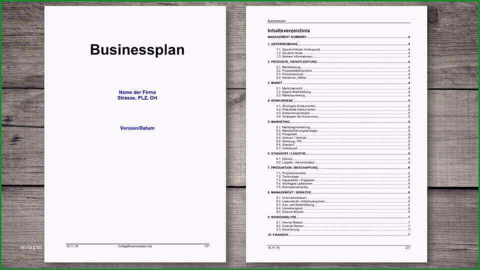 businessplan vorlage
