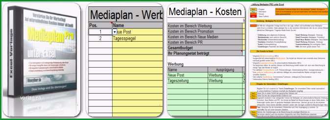 genial einfache mediaplan pro unter Excel