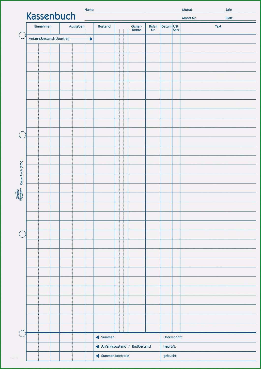 einnahmen ausgaben vorlage zum ausdrucken fabelhaft avery zweckform 426 kassenbuch a4 nach steuerschiene 300 100