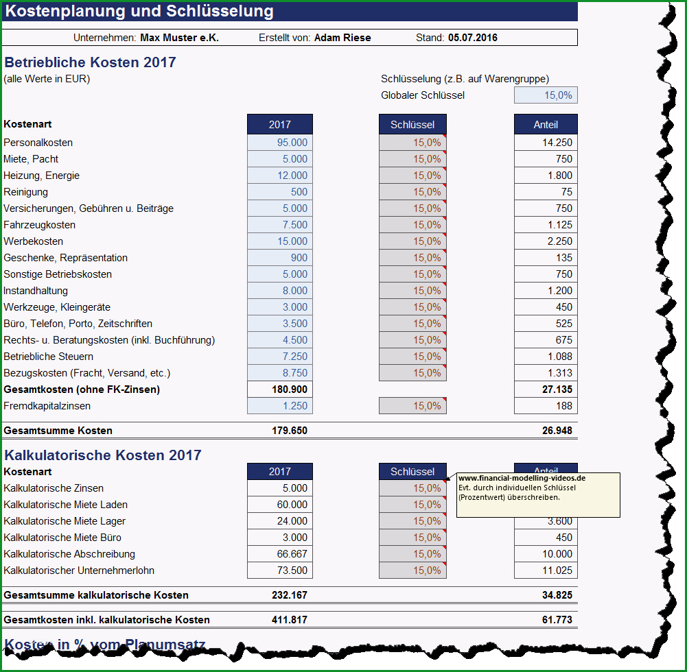 excel preiskalkulation im handel