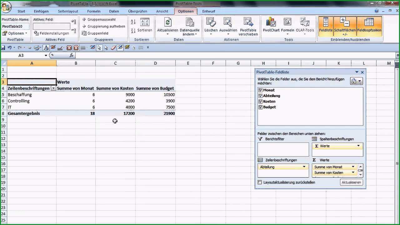 excel tabelle vorlage erstellen