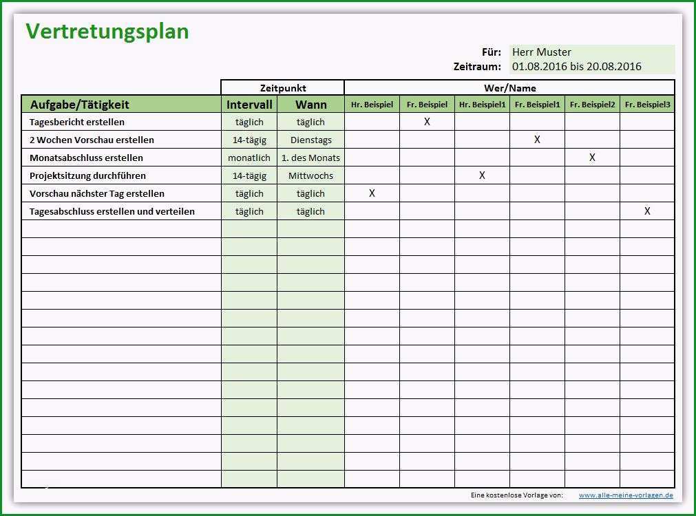 excel vorlage vertretungsplan