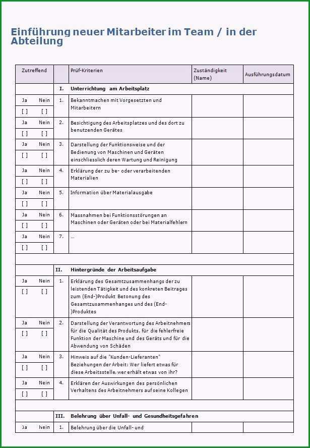 einarbeitungsplan neuer mitarbeiter muster