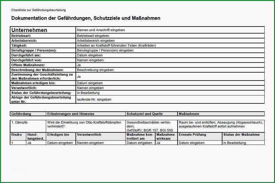 gefahrdungsbeurteilung brandschutz vorlage regelmasigbemerkenswert gefahrdungsbeurteilung geruste und fahrbare arbeitsbuhnen