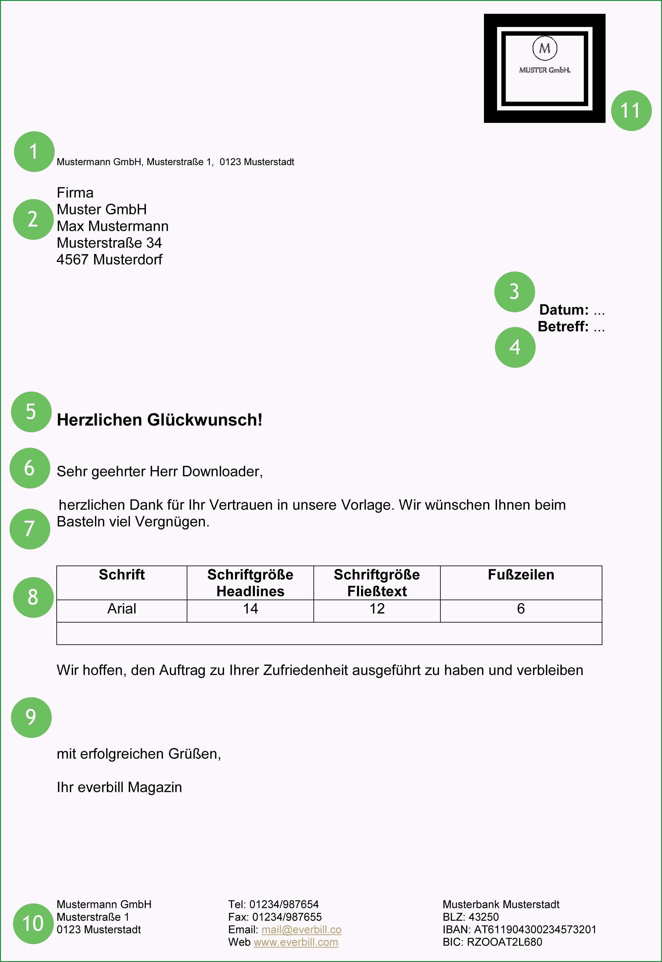 geschaeftsbrief vorlage