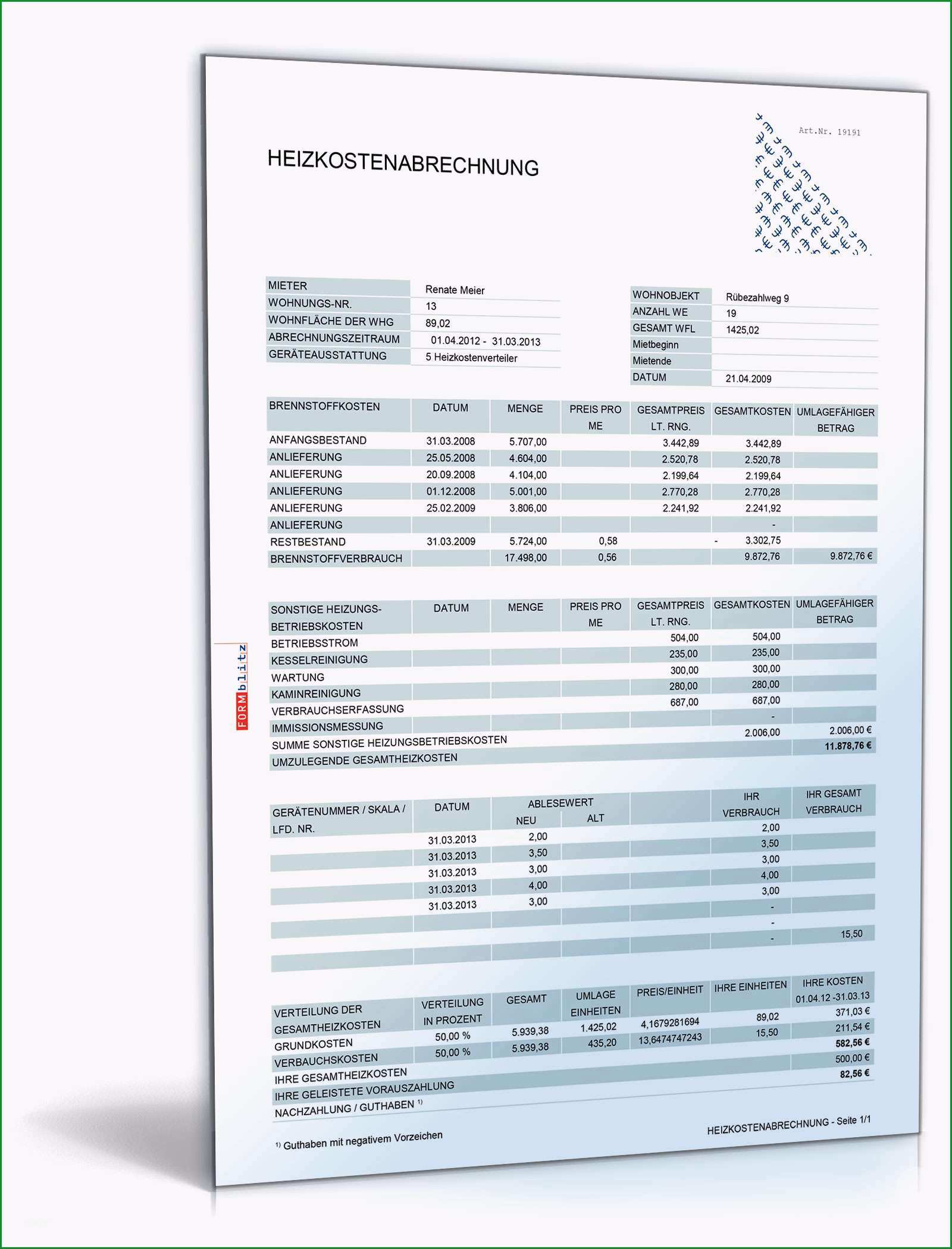 heizkostenabrechnung