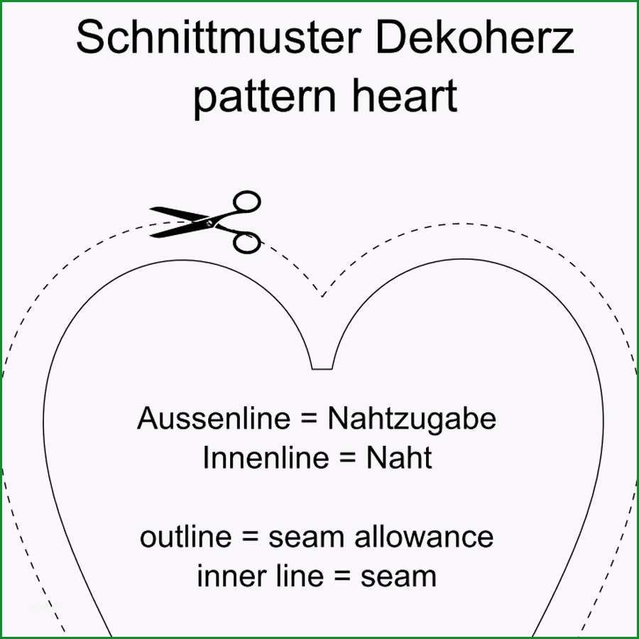 herz schnittmuster