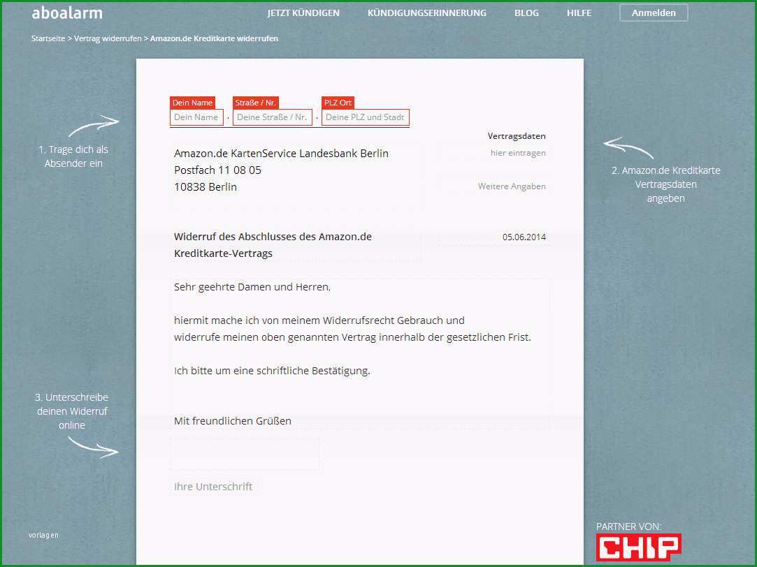 kundigung kreditkarte vorlage