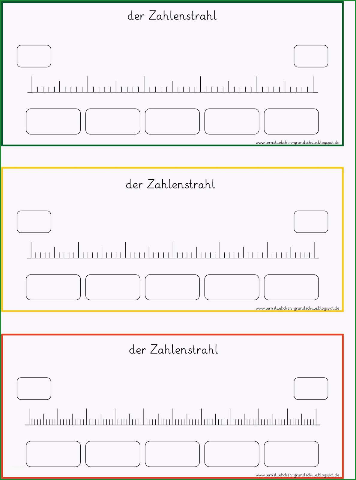 zahlenstrahl blankovorlagen 3