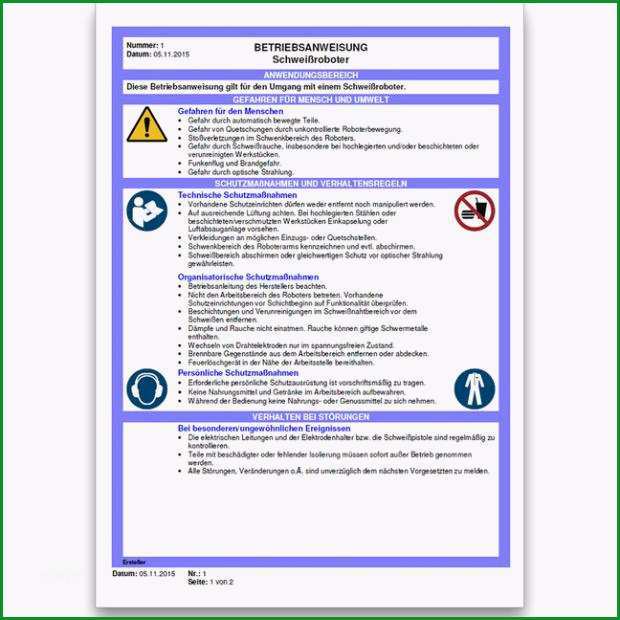 muster betriebsanweisungen plus