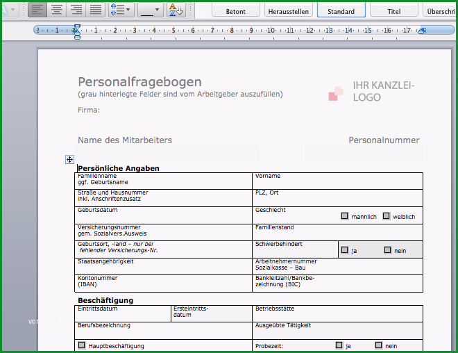 muster personalfragebogen datev