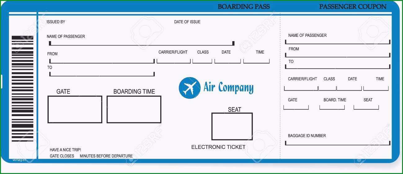 flugticket vorlage geschenk