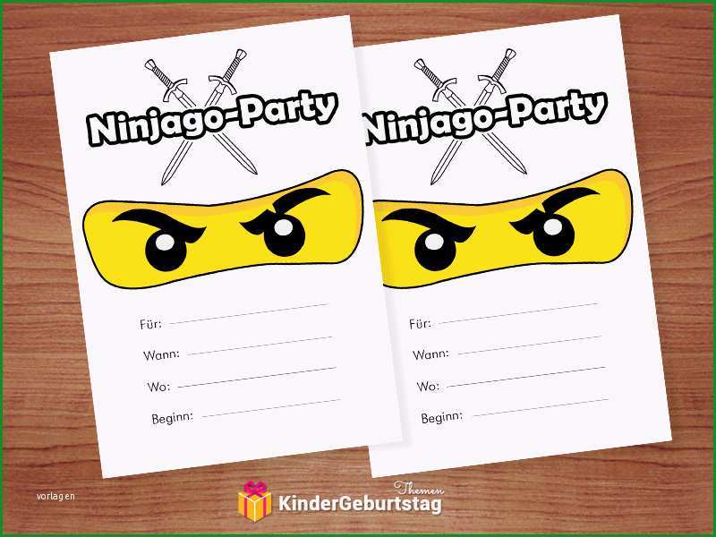 ninjago einladungskarten