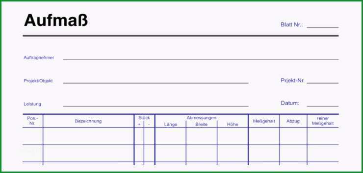 pdf aufmass blatt