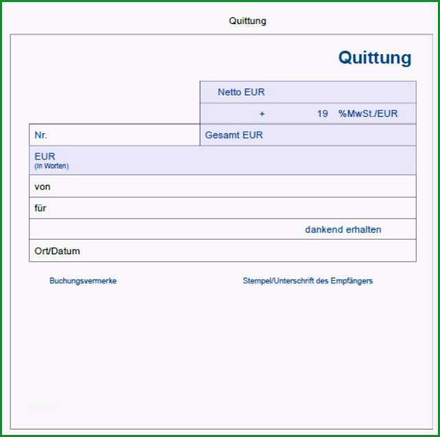 quittungsvorlage