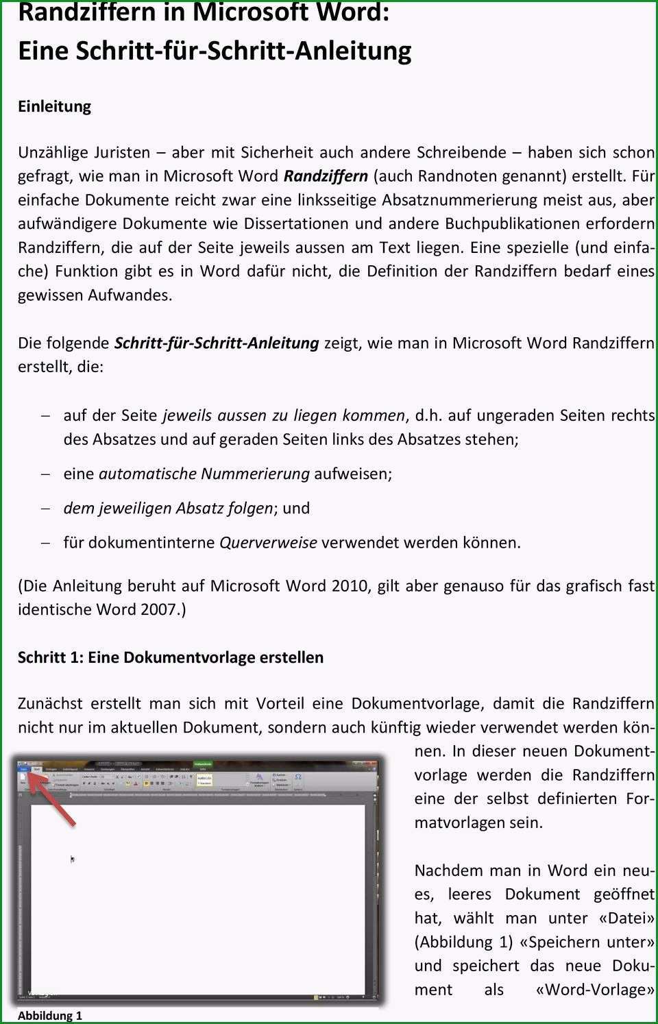 Randziffern in microsoft word eine schritt fuer schritt anleitung