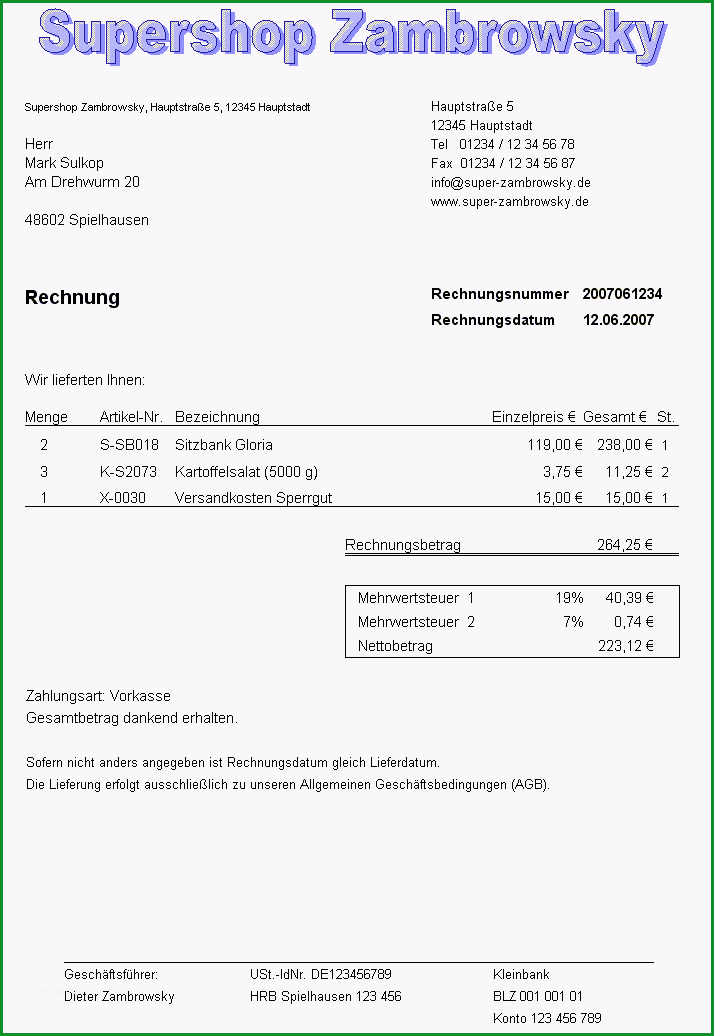 Rechnung