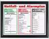 Ausgezeichnet Schild Aushang Notfallplan Alarmplan A4 A3 Gerahmt Zum