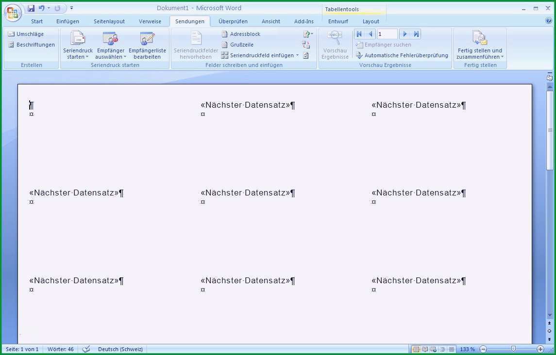 serienbrief vorlage schon excel datenbank vorlage dann serienbrief erstellen