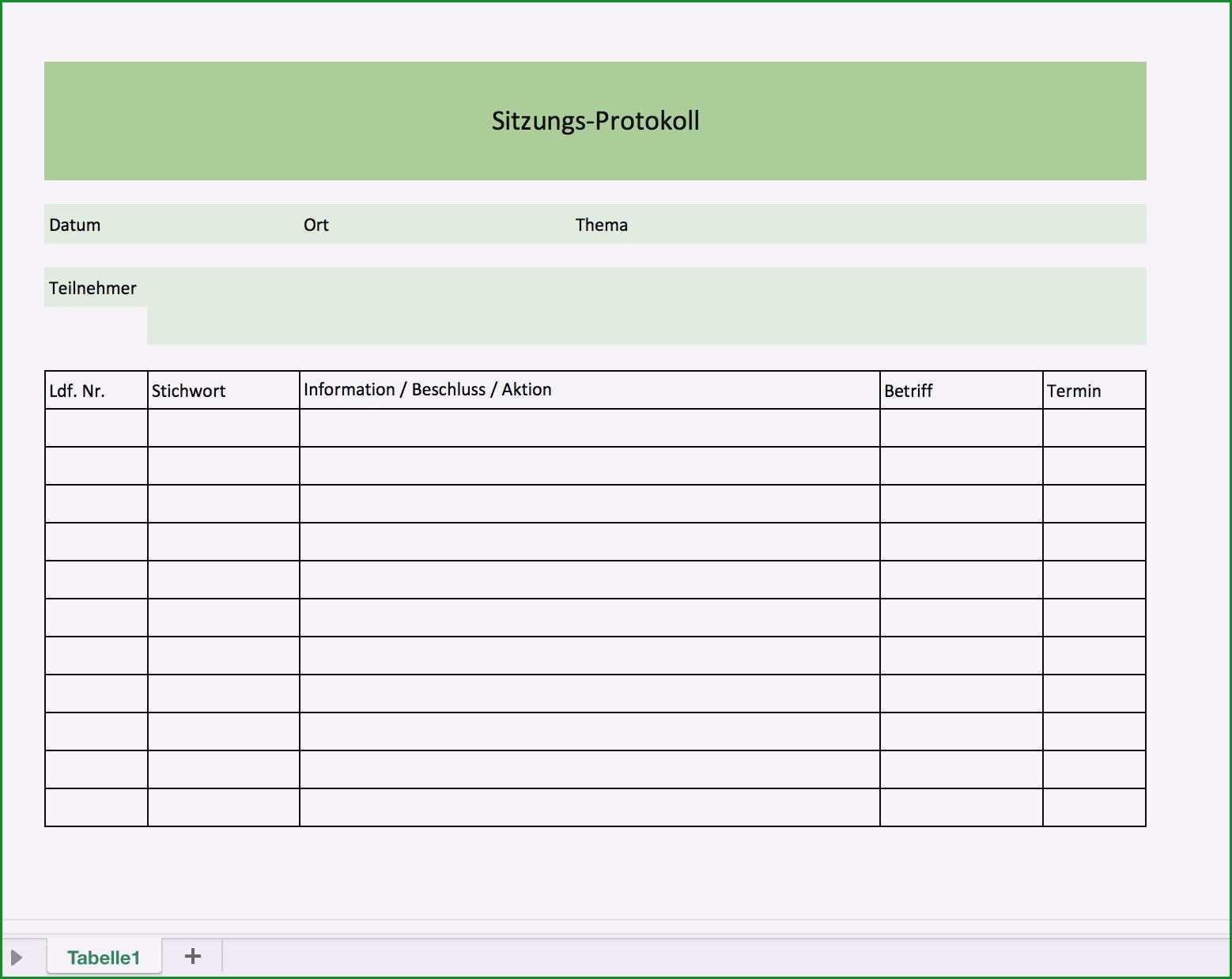 sitzungsprotokoll vorlage