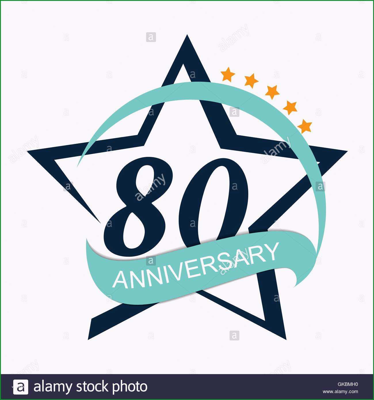 template logo 80 anniversary vector